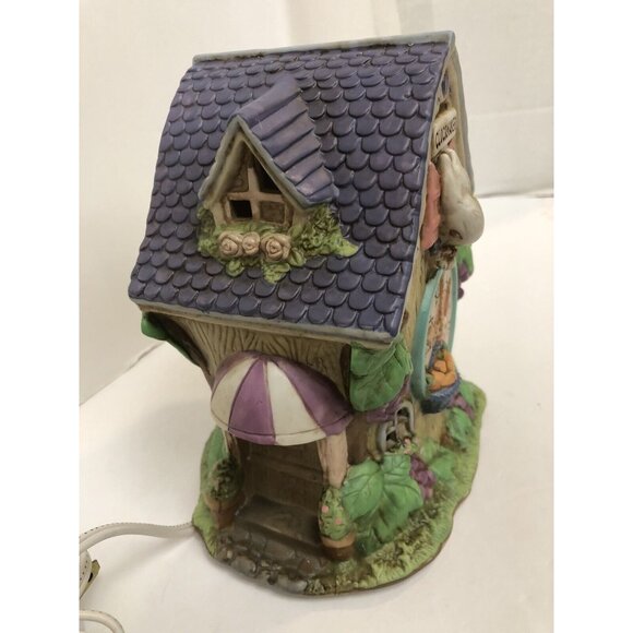 Cottontail Knoll Table Lamp Porcelain Lighted House 6 1/2" x 5 1/2" - Picture 8 of 9